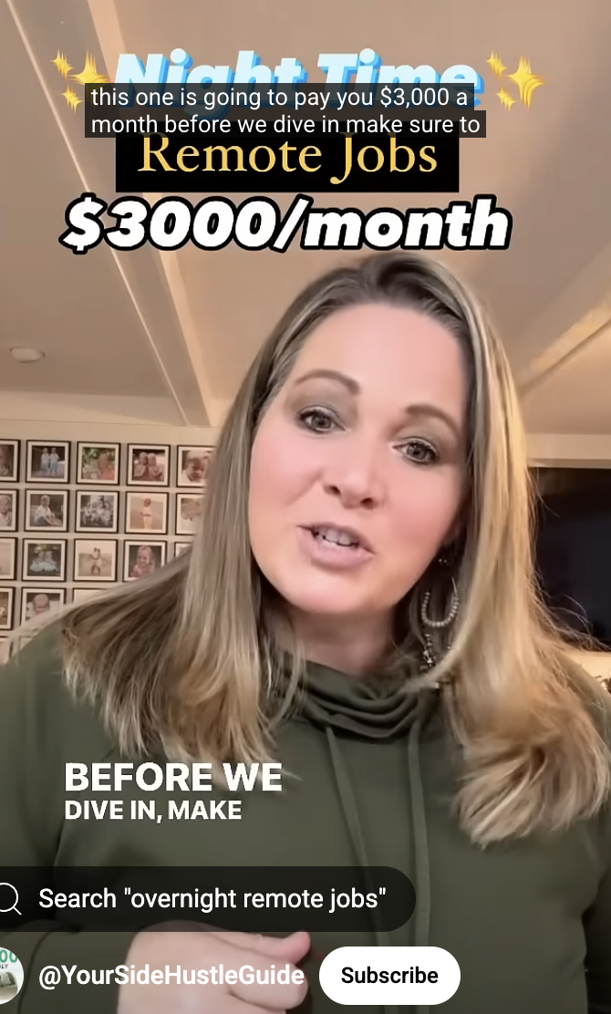 Night Time Remote Jobs $3000/month