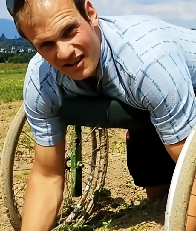 A lazy farming machine you can work on while lying down