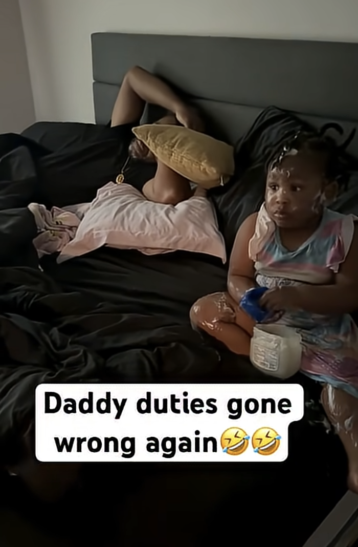 Daddy duties gone wrong again🤣🤣