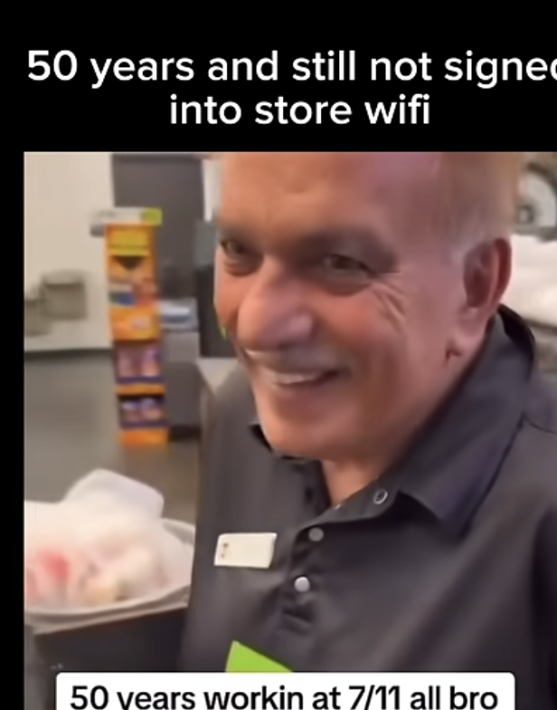 God bless this man 50 years working at 7-Eleven