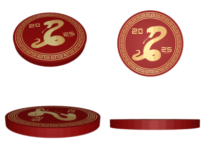 2025 Snake Las Vegas-Inspired Chip for New Year