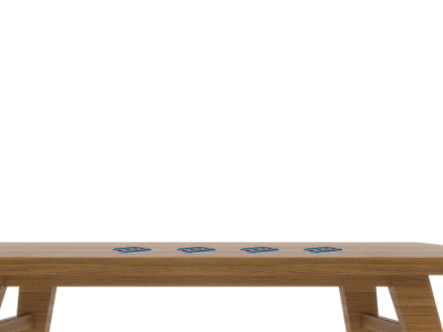 Chicago Flag Circle Keychain