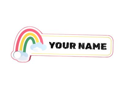 Custom Rainbow Name Tag Keychain