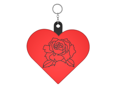Flower-Heart-Keychain-–-Elegant-3D-Design