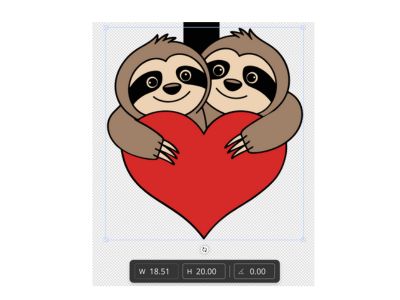 Heart & Sloth Love Keychain – Adorable 3D Design