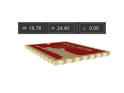 New York Statue of Liberty Stamp Keychain