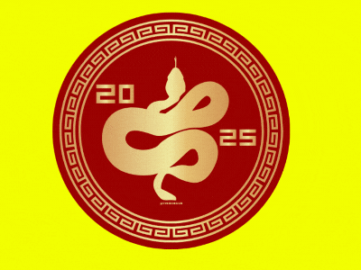 Red Circle Chinese Snake for 2025 Las Vegas Chip