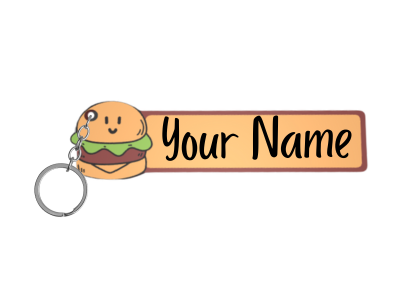Adorable Burger Name Tag