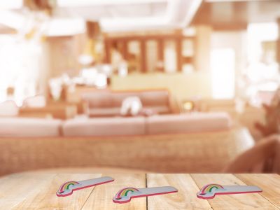 Custom Rainbow Name Tag Keychain