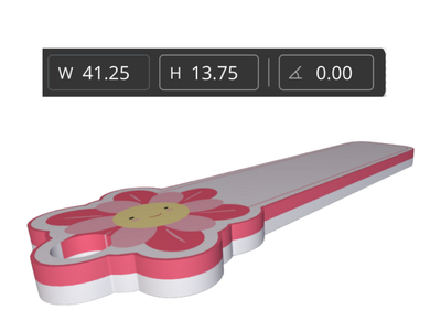 Cute Pink Flower Name Tag for Kids