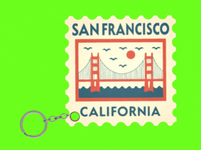 golden gate bridge keychain, 3d printed san francisco, san francisco keychain, USA souvenir keychain, iconic red bridge keychain, tourist gift idea, travel souvenir, california landmark keychain