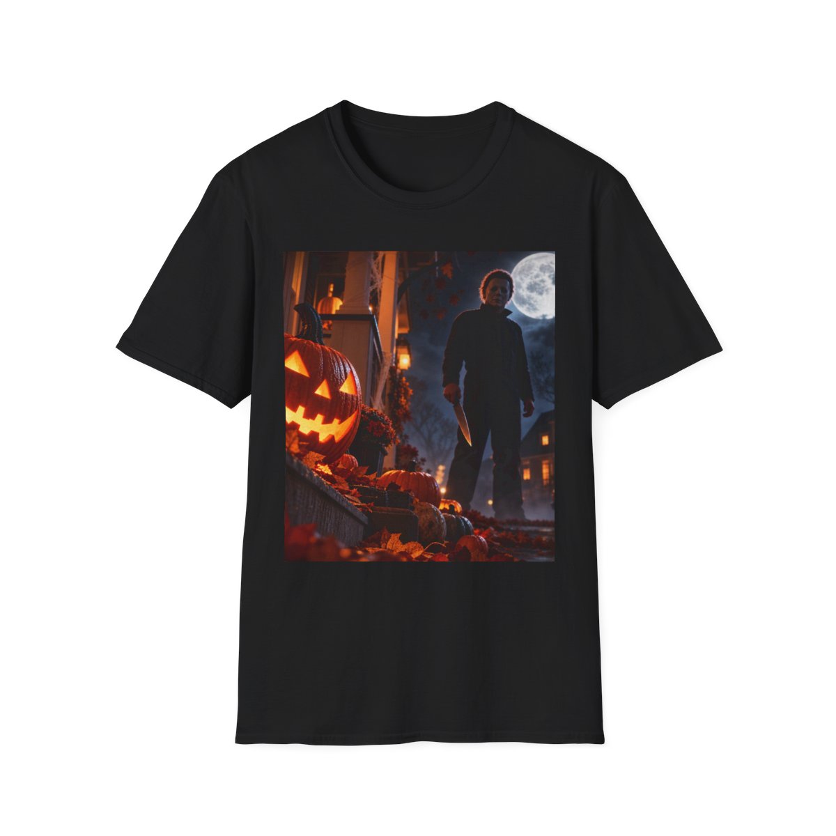 Halloween Michael Myers Horror T-Shirt — Pumpkin Night Slash Design