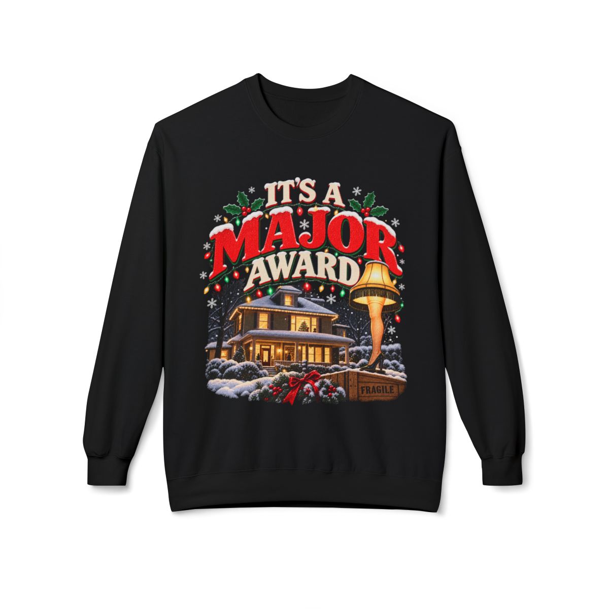 It’s a Major Award Christmas Sweatshirt Funny Christmas Sweatshirt Holiday Award Graphic Crewneck Retro Winter Pullover